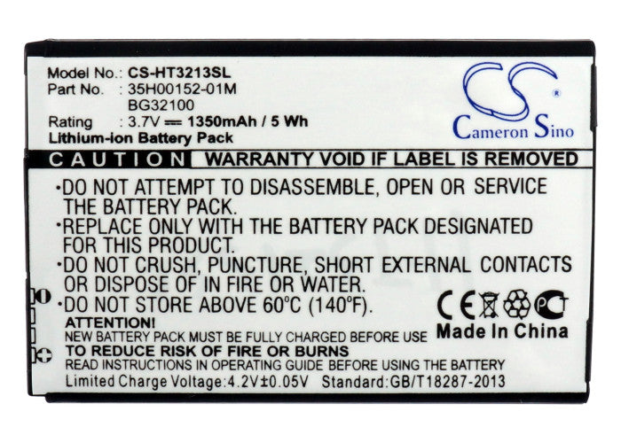 CS-HT3213SL : Battery for Google G11 - Replaces Google BG32100, 35H00152-01M, BA S520 and others