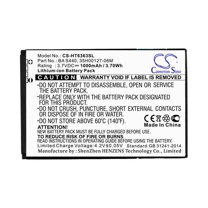 CS-HT6363SL : Battery for Google G6 - Replaces Google BA S440, BB00100, 35H00127-06M and others