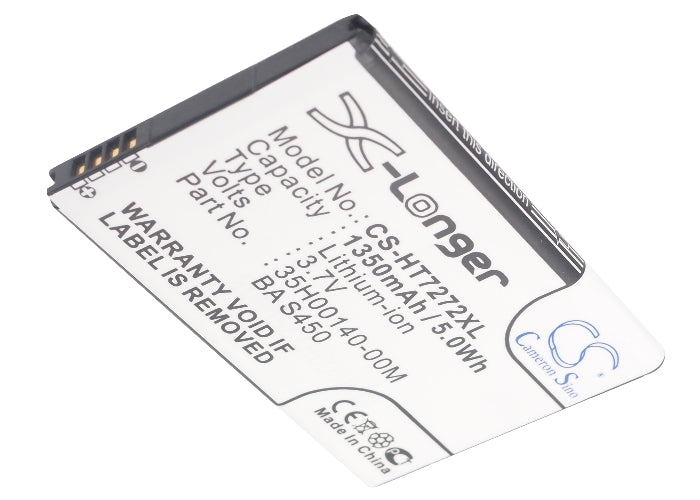 CS-HT7272XL : Battery for T-Mobile G2 - Replaces T-Mobile 35H00140-01M, BA S450, 35H00140-00M