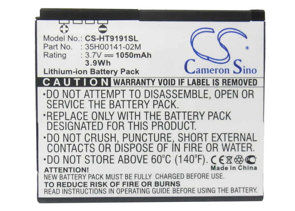 CS-HT9191SL : Battery for T-Mobile myTouch HD, PD98120 - Replaces T-Mobile BD26100, 35H00141-03M, BA S470 and others