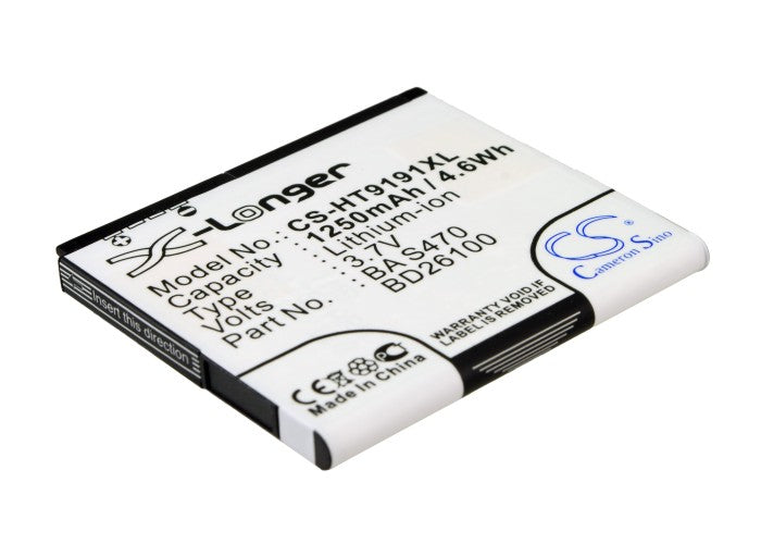 CS-HT9191XL : Battery for T-Mobile myTouch HD, PD98120 - Replaces T-Mobile BD26100, 35H00141-03M, BA S470 and others