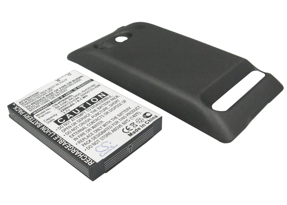 CS-HT9292XL : Battery for HTC EVO 4G, A9292, Supersonic - Replaces HTC BA S390, BA S420, RHOD160 and others