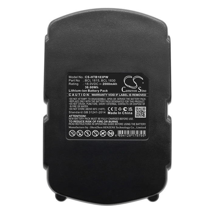 CS-HTB183PW : Battery for Hitachi KC 18DA, C 18DL, C 18DLX and others - Replaces Hitachi BCL 1815, EBM 1830, 326240 and others