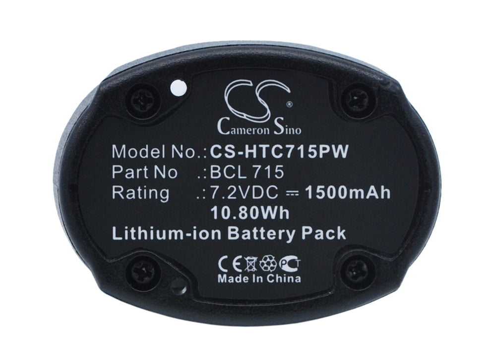 CS-HTC715PW : Battery for Hitachi WH7DL - Replaces Hitachi BCL 715