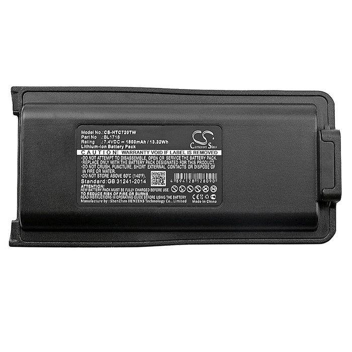 CS-HTC720TW : Battery for Tytera TC-720S, TC3000G, TC700G - Replaces Tytera BL1718