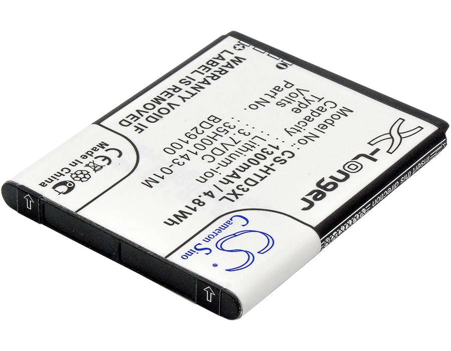 CS-HTD3XL : Battery for T-Mobile HD7 - Replaces T-Mobile BA S460, BA S540, BD29100 and others