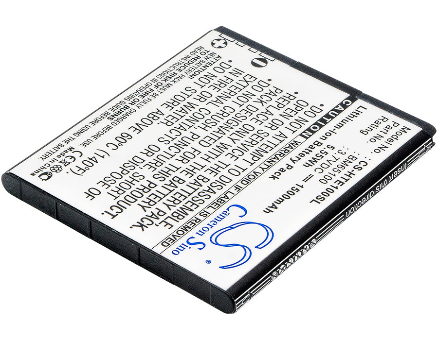 CS-HTE100SL : Battery for HTC e1, 603e, CSN and others - Replaces HTC BM65100, 35H00215-00M, 35H00213-00M and others