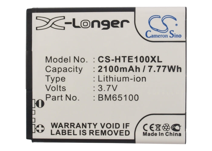 CS-HTE100XL : Battery for HTC e1, 603e, CSN and others - Replaces HTC BM65100, 35H00215-00M, 35H00213-00M and others