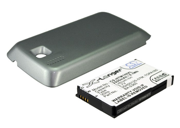 CS-HTM100XL : Battery for HTC Touch2, T3333, Mega 100 - Replaces HTC TOPA160, 35H00125-07M, BA S360