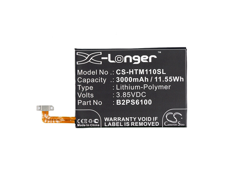 CS-HTM110SL : Battery for HTC One M10, One M10U, One M10h and others - Replaces HTC B2PS6100, 35H00256-00