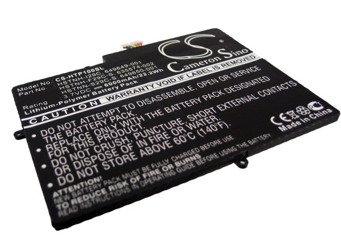 CS-HTP100SL : Battery for HP TouchPad 10 - Replaces HP HSTNH-I29C, HSTNH-F29C-S, 635574-001 and others