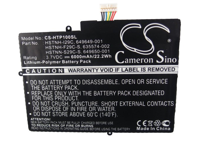 CS-HTP100SL : Battery for HP TouchPad 10 - Replaces HP HSTNH-I29C, HSTNH-F29C-S, 635574-001 and others