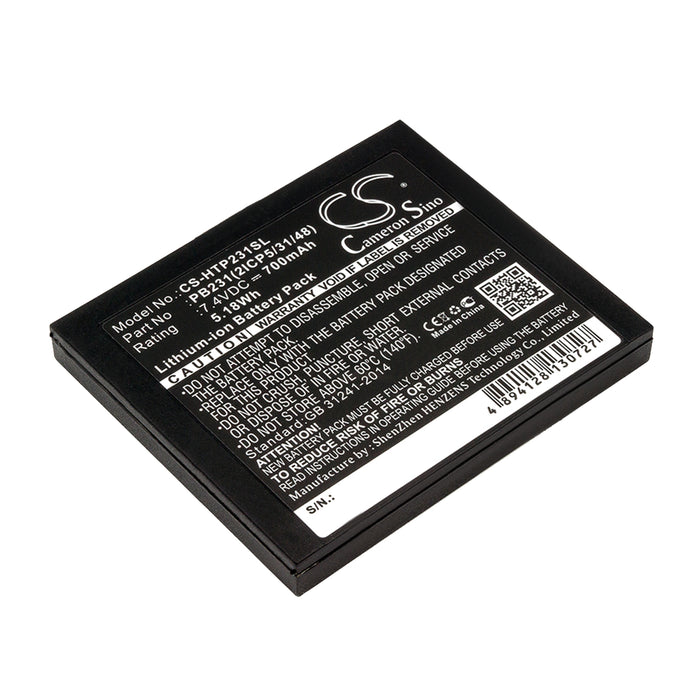 CS-HTP231SL : Battery for HiTi Pringo P231, Pringo P231 Photo Printer - Replaces HiTi PB231, PB231(2ICP5/31/48)