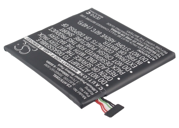 CS-HTS720SL : Battery for HTC One X, One XT, Supreme and others - Replaces HTC BJ83100, 35H00187-00M, 35H00187-01M and others