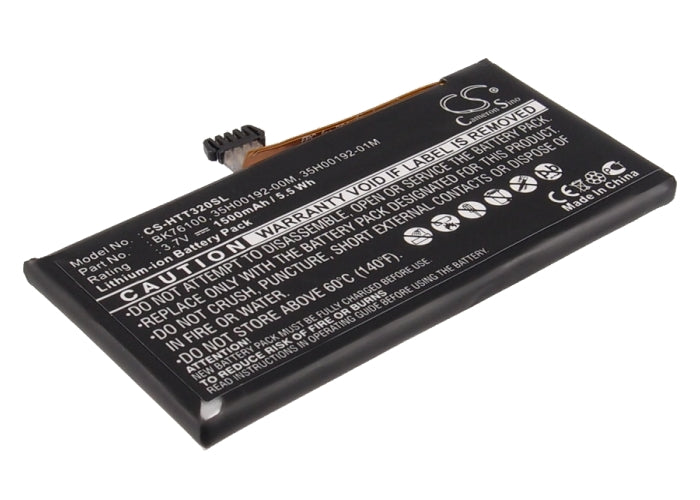 CS-HTT320SL : Battery for HTC One V, T320, T320e and others - Replaces HTC BK76100, 35H00192-00M, 35H00192-01M