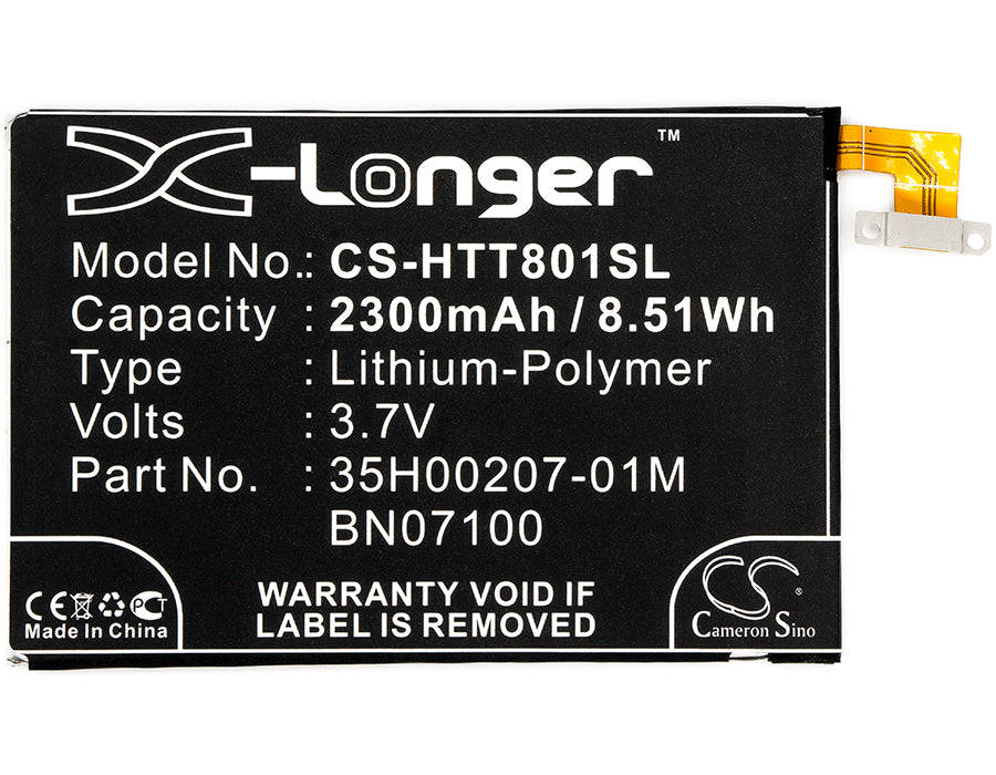 CS-HTT801SL : Battery for Google Play Edition - Replaces HTC BN07100, 35H00207-01M