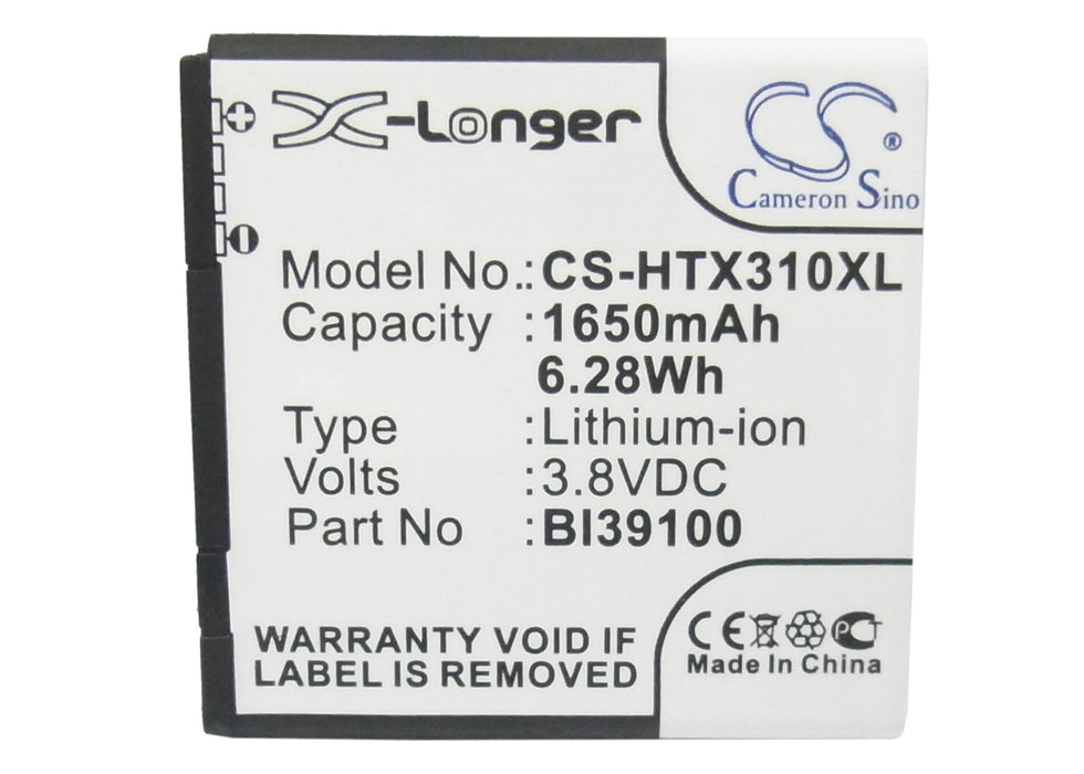 CS-HTX310XL : Battery for HTC Titan, Titan II, X310E and others - Replaces HTC BI39100, 35H00170-01M, BA S640