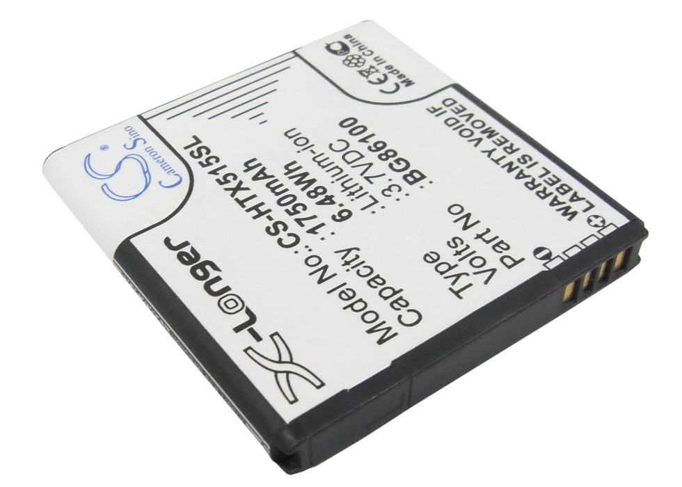 CS-HTX515SL : Battery for T-Mobile PG86100, Sensation 4G - Replaces T-Mobile BG86100, 35H00164-00M, 35H00166-00M and others