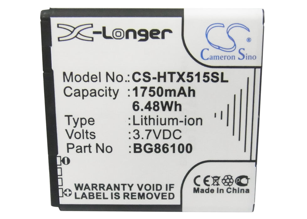 CS-HTX515SL : Battery for T-Mobile PG86100, Sensation 4G - Replaces T-Mobile BG86100, 35H00164-00M, 35H00166-00M and others