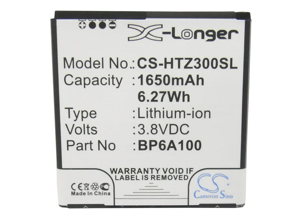 CS-HTZ300SL : Battery for HTC Desire 300, Desire 301, Desire 301e and others - Replaces HTC BP6A100, 35H00190-09M