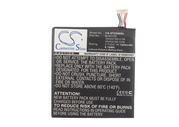 CS-HTZ560SL : Battery for T-Mobile Ville, PJ40110 - Replaces HTC BJ40100, 35H00185-01M, 35H00185-02M and others