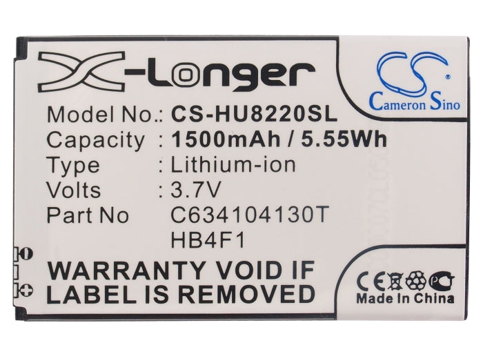 CS-HU8220SL : Battery for Lenovo A1, LePhone 3G W100, LePhone W100 and others - Replaces Lenovo B5765620003, BL161