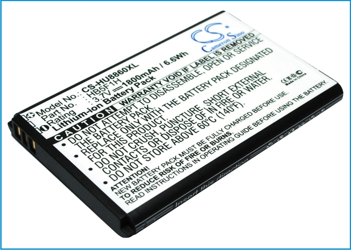 CS-HU8860XL : Battery for Huawei U8860, Honor, M886 and others - Replaces Huawei HB5F1H, HF5F1H