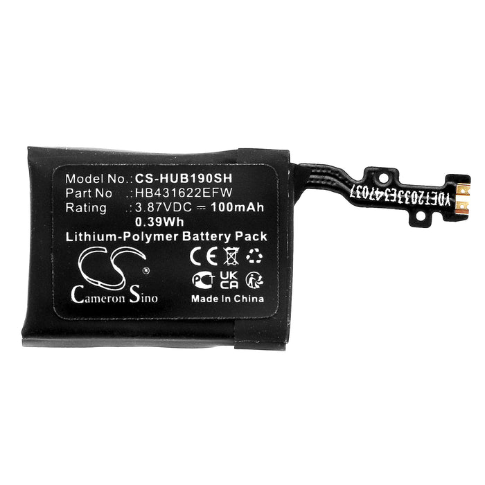 CS-HUB190SH : Battery for Huawei Band B6, Band B7, FDS-B19 and others - Replaces Huawei HB431622EFW