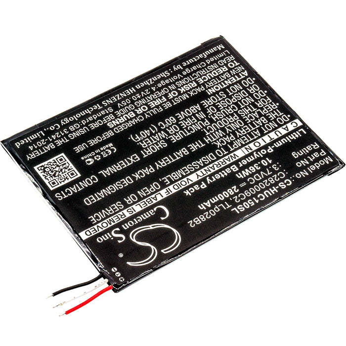 CS-HUC150SL : Battery for Alcatel OT-8055, One Touch Pixi 3 (7) WiFi, OT-8057 and others - Replaces Alcatel TLp028B2, C2820009C2, TLp028BD and others
