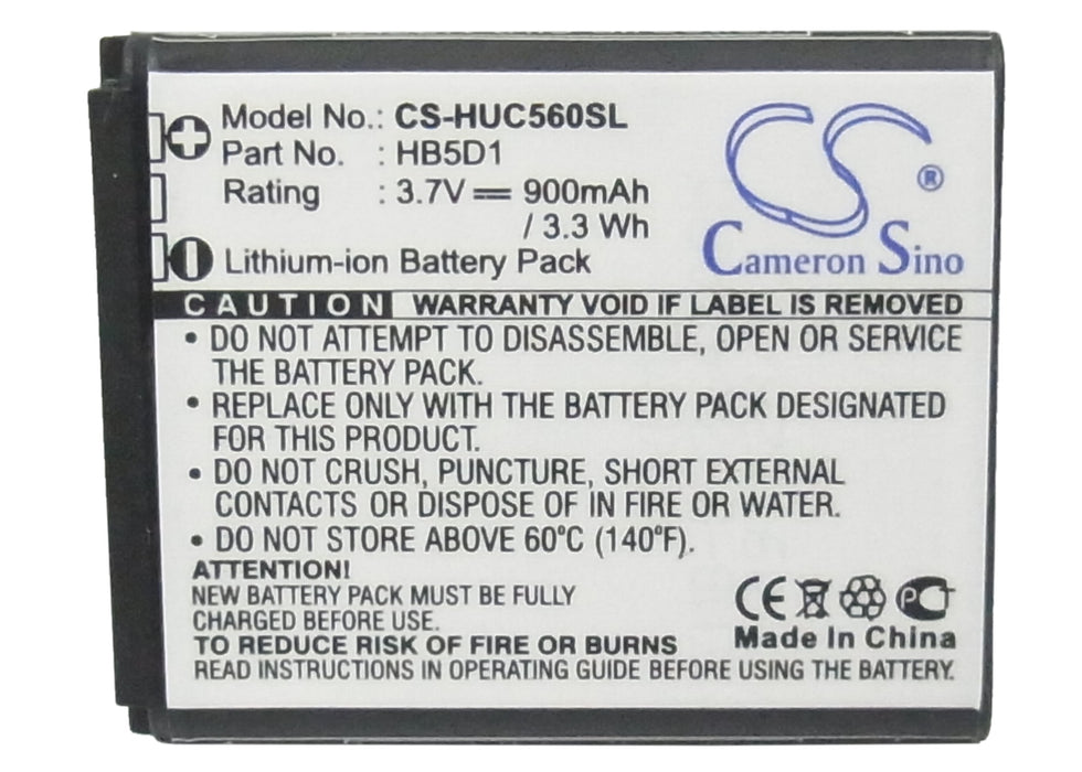 CS-HUC560SL : Battery for Huawei C5600, C5110, C5700 and others - Replaces Huawei HB5D1