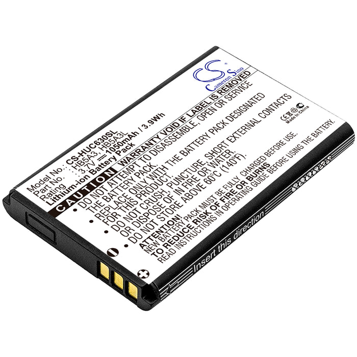 CS-HUC630SL : Battery for Huawei C6300 - Replaces Huawei HB5A3, HB5A3L