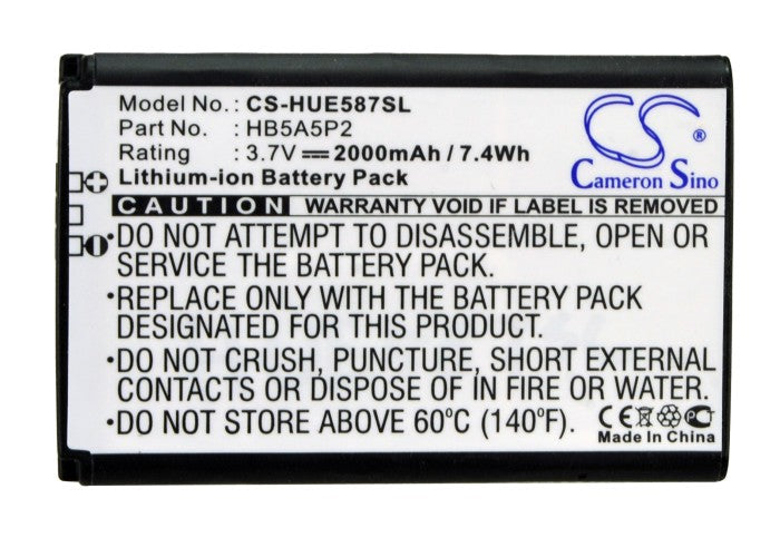 CS-HUE587SL : Battery for T-Mobile Sonic 4G - Replaces T-Mobile HB5A5P2