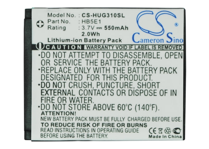 CS-HUG310SL : Battery for Huawei G2201, C3100 - Replaces Huawei HB5E1