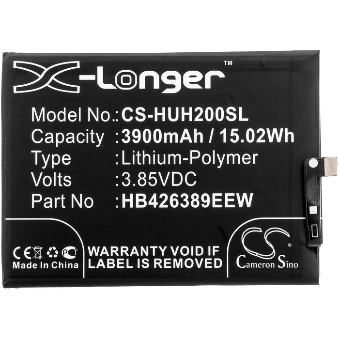 CS-HUH200SL : Battery for Huawei Honor 20 Youth, Honor 20 Lite, LRA-AL00 - Replaces Huawei HB426389EEW, HB426389ECW