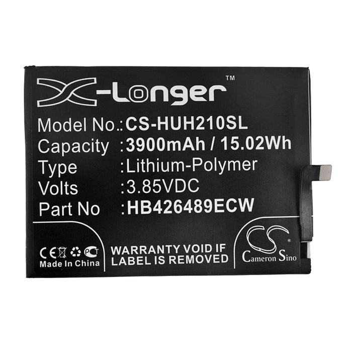 CS-HUH210SL : Battery for Huawei Honor V20, PCT-TL10, PCT-AL10 and others - Replaces Huawei HB426489ECW, HB426489EEW