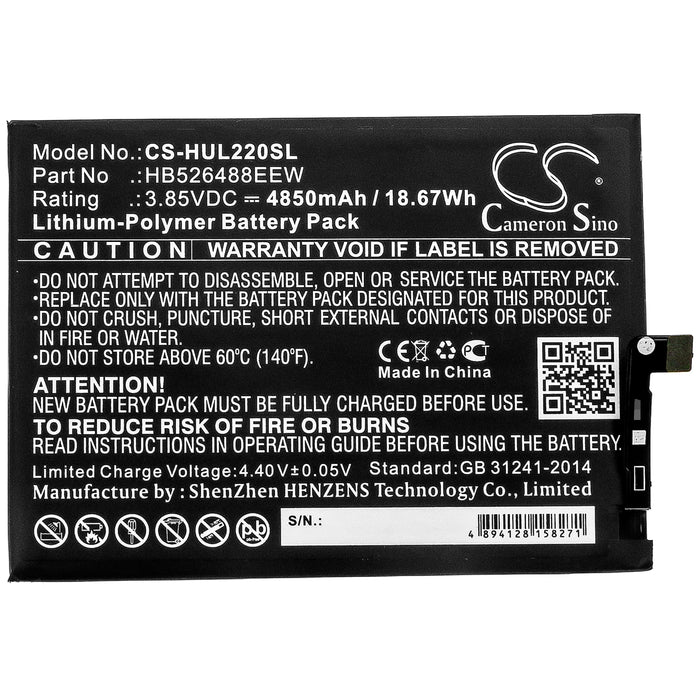 CS-HUL220SL : Battery for Huawei P Smart 2021, PPA-LX2, PPA-L22 and others - Replaces Huawei HB526488EEW