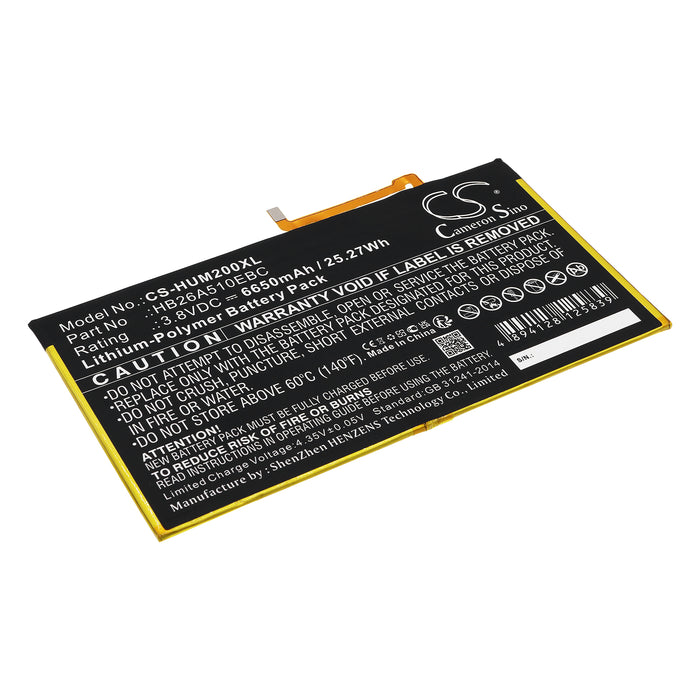 CS-HUM200XL : Battery for Huawei MediaPad M2 10.1, MediaPad M2 10.1 TD-LTE, MediaPad M2 10.1 Youth and others - Replaces Huawei HB26A510EBC