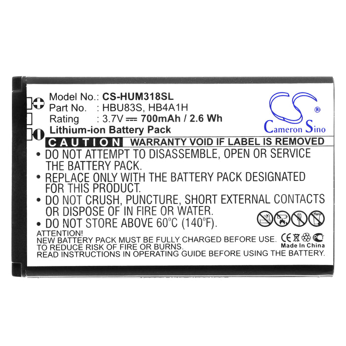 CS-HUM318SL : Battery for Vodafone VF716, VF736, 715 and others - Replaces Vodafone HBU83S, HB4A1H