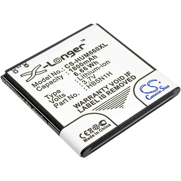 CS-HUM660XL : Battery for Cricket M660, Ascend Q - Replaces T-Mobile HB5N1, HB5N1H