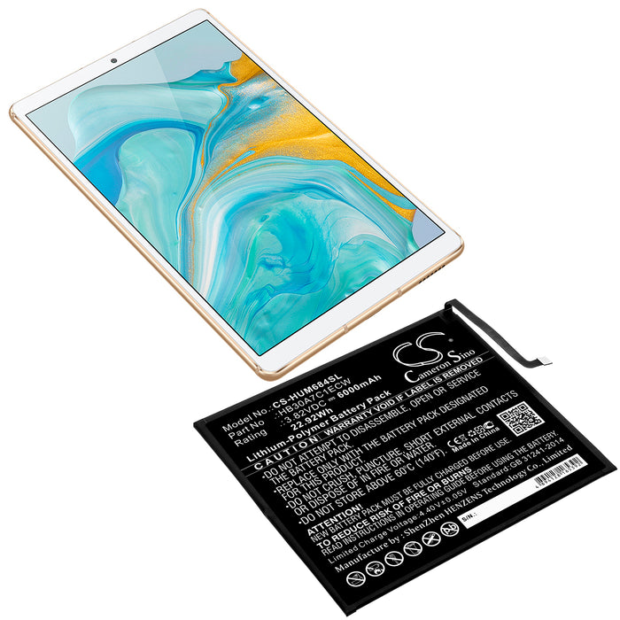 CS-HUM684SL : Battery for Huawei MediaPad M6 8.4, VRD-AL09, VRD-W09 - Replaces Huawei HB30A7C1ECW