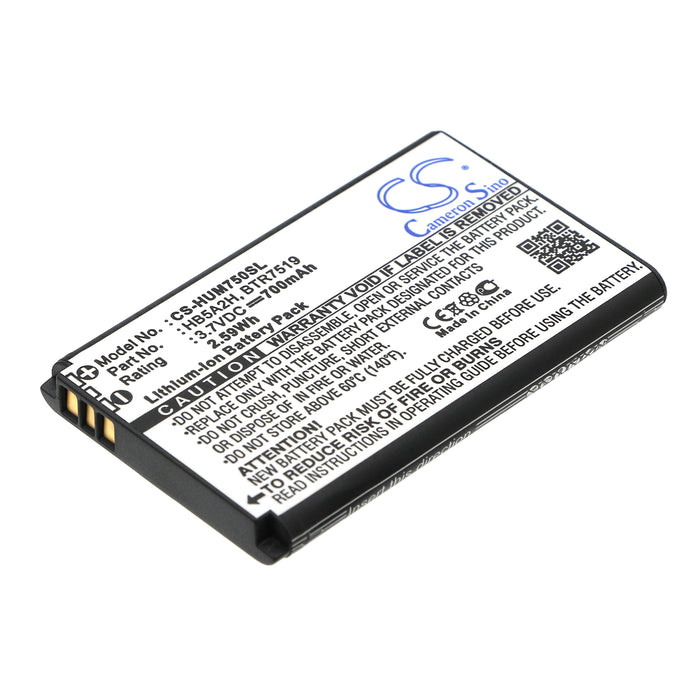 CS-HUM750SL : Battery for Cricket Crosswave WiFi Broadband Router, EC5805, Crosswave - Replaces T-Mobile BTR7519, HB5A2H