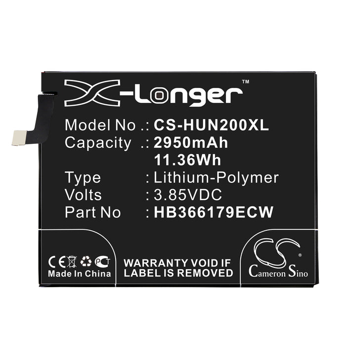 CS-HUN200XL : Battery for Huawei Nova 2, Nova 2 Dual SIM, PIC-TL00 and others - Replaces Huawei HB366179ECW