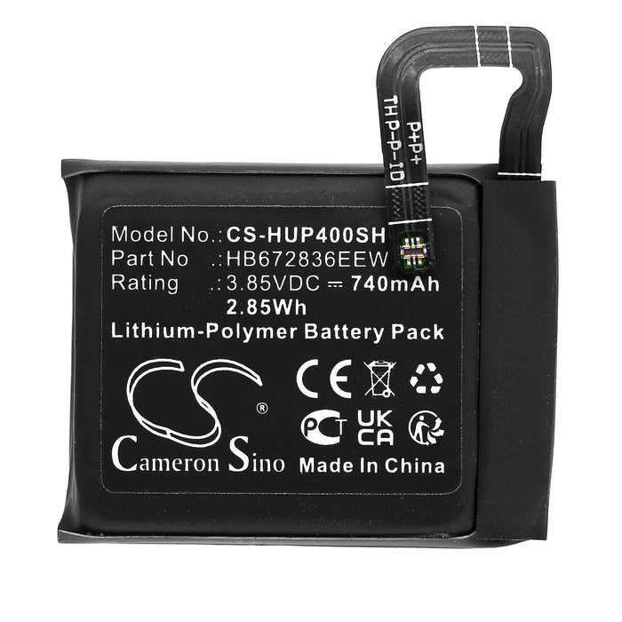 CS-HUP400SH : Battery for Huawei Watch GS Pro, Watch 4x, Watch 4s - Replaces Huawei HB672836EEW