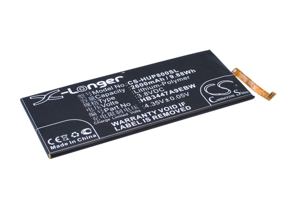 CS-HUP800SL : Battery for Huawei Ascend P8, P8, GRA-L09 and others - Replaces Huawei HB3447A9EBW, HB3447A9EBC