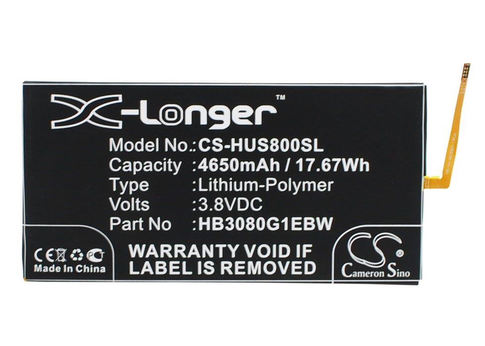 CS-HUS800SL : Battery for Huawei Mediapad M1 8.0, S8-301L, S8-701w and others - Replaces Huawei HB3080G1EBW, HB3080G1EBC