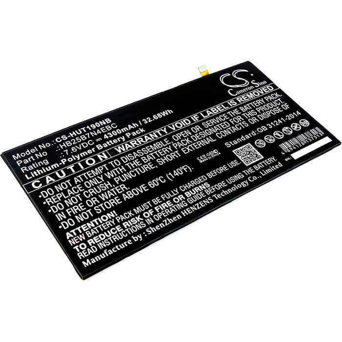 CS-HUT190NB : Battery for Huawei MateBook, HZ-W19 - Replaces Huawei HB25B7N4EBC