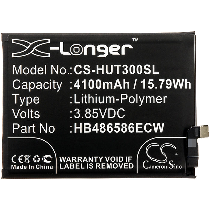 CS-HUT300SL : Battery for Huawei Mate 30, Honor View 30, Honor V30 and others - Replaces Huawei HB486586ECW