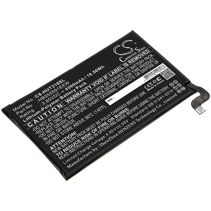 CS-HUT310SL : Battery for Huawei Mate 30 Pro, Mate 30 Pro 5G, LIO-AN00 and others - Replaces Huawei HB555591EEW