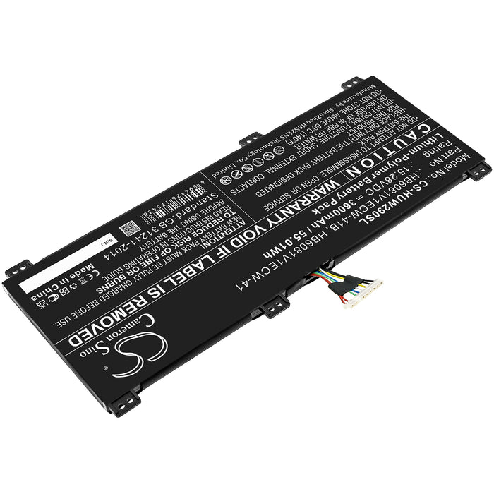 CS-HUW290SL : Battery for Huawei MateBook D 16, HBL-W29, MagicBook Pro 2020 and others - Replaces Huawei HB6081V1ECW-41B, HB6081V1ECW-41