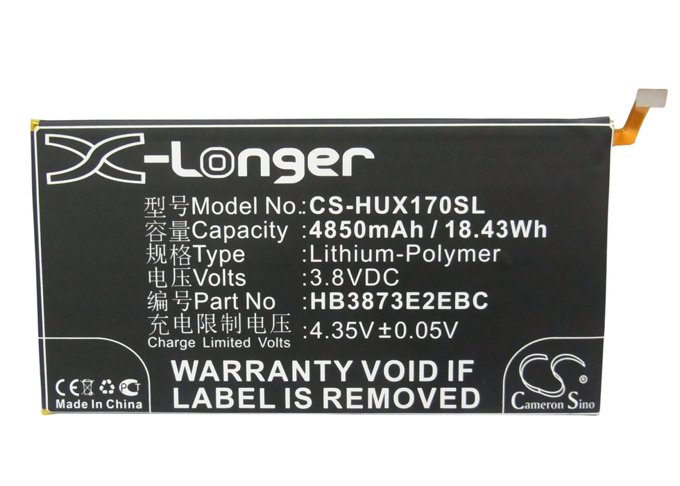 CS-HUX170SL : Battery for Huawei Mediapad X1 7.0, 7D-501L, 7D-501U and others - Replaces Huawei HB3873E2EBC, HB3873E2EBW